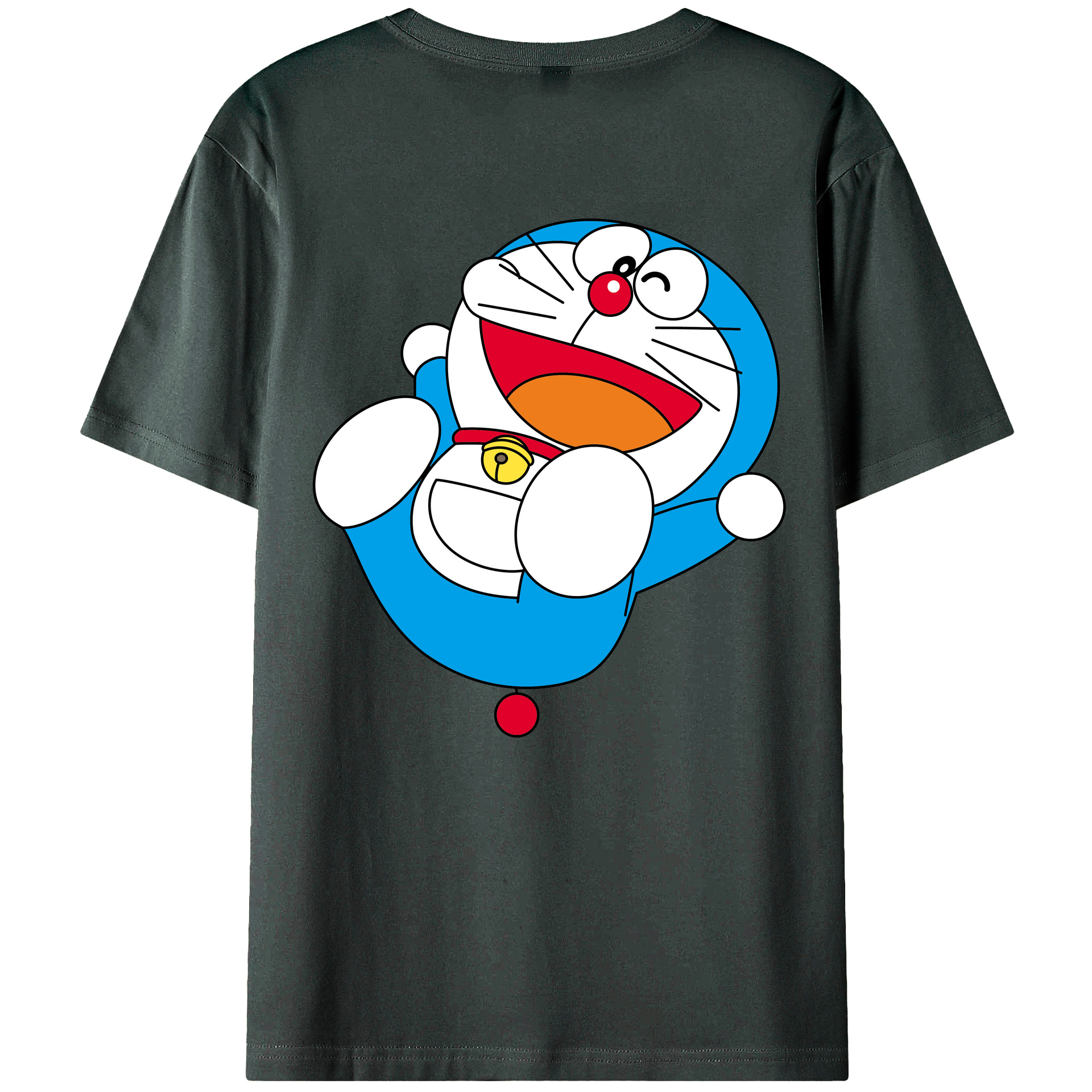（画像用） ドラえもん Doraemon 綿100％ メンズ半袖Tシャツ（バックプリント） 通気性